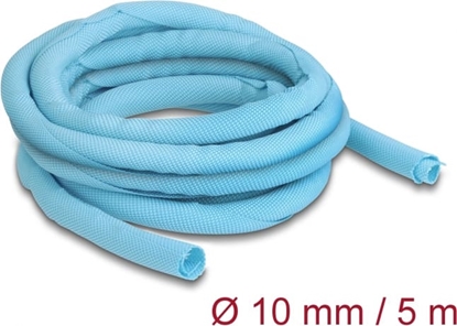 Attēls no Delock Woven Sleeve self-closing heat-resistant 5 m x 10 mm blue