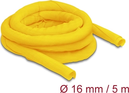 Attēls no Delock Woven Sleeve self-closing heat-resistant 5 m x 16 mm yellow