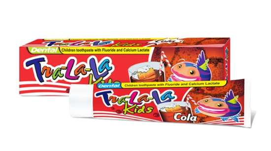 Изображение DENTAL TRA-LA-LA zobu pasta bērniem COLA 50ml ( Izcelsmes valsts Bulgārija )