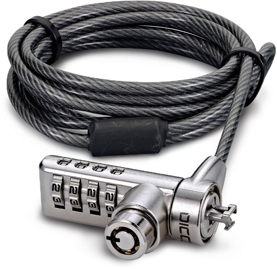 Изображение Dicota Security Cable T-Lock, combination,keyed 3x7mm slot