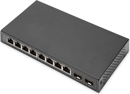 Attēls no Digitus 8-Port Gigabit + 2 Gigabit SFP Ethernet, Unmanaged Switch