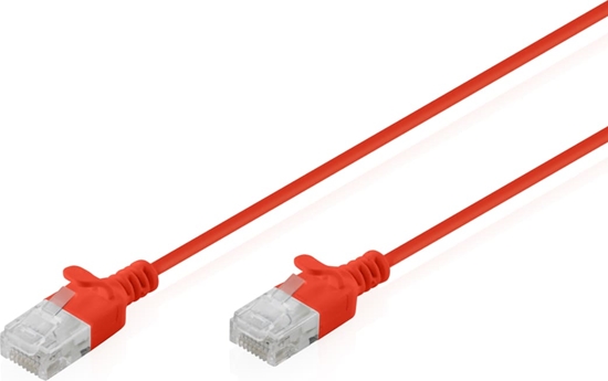 Picture of Digitus CAT 6 U-UTP Slim patch cable, 0.5 m, red