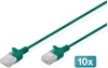 Picture of Digitus CAT 6 U-UTP Slim patch cable, 1.5 m, green, 10 pieces