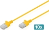 Picture of Digitus CAT 6 U-UTP Slim patch cable, 1.5 m, yellow, 10 pieces