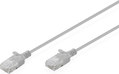 Attēls no Digitus CAT 6 U-UTP Slim patch cable, 2 m, gray