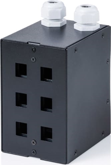 Изображение Digitus Copper DIN rail distributor, 6 port, black