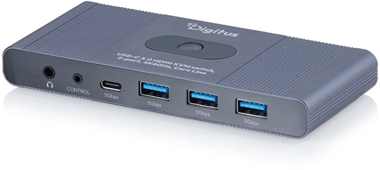 Picture of Digitus USB-C 3.0 HDMI KVM switch, 2-port, 4K60Hz, Core Line