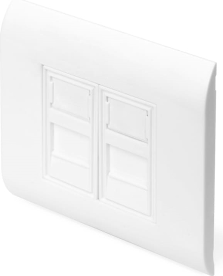 Picture of Digitus Wallplate for Keystone Modules, Frame 80x80mm,  French type