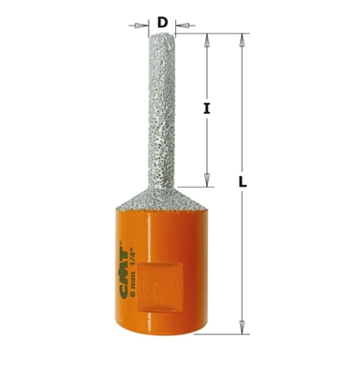 Attēls no Dimanta frēze Cmt 552-508M; M14; D=8 mm; I=100 mm