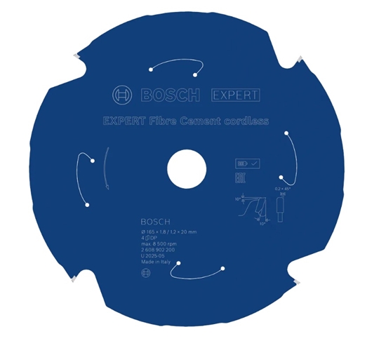 Picture of Dimanta griešanas disks Bosch 2608902200; 165x20x1,2 mm