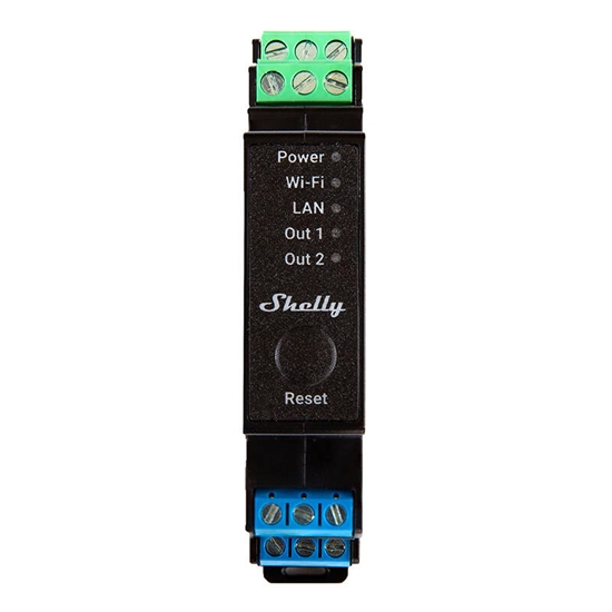 Picture of DIN Rail Smart Switch Shelly Pro 2PM with power me