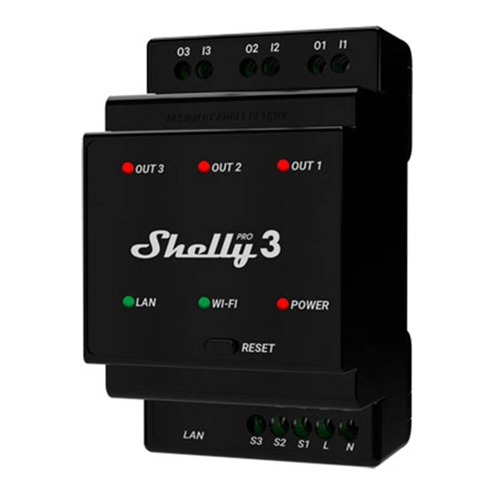 Picture of DIN Rail Smart Switch Shelly Pro 3 with dry contac