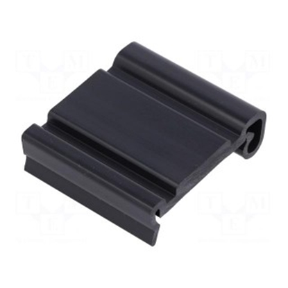 Picture of DIN sliedes stiprinājuma kronšteins | Paklājiņš: PVC | 40 mm | Sliede: TS35