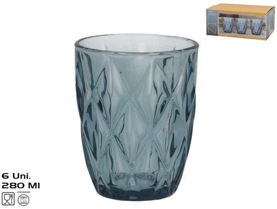 Picture of Dymo Szklanki (6 gab.) 280 ml niebieski 10 x 8 x 8 cm KITCHEN&GO 8445393604725 (8445393604725)