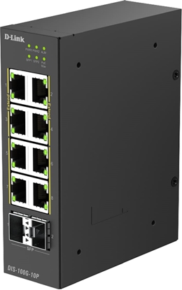 Attēls no D-Link DIS-100G-10P 10-Port Switch PoE+ Industrial Gigabit 2x 2,5G SFP+