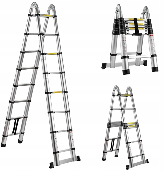 Picture of Drabina teleskopowa aluminiowa przegubowa 5m 150kg (1)