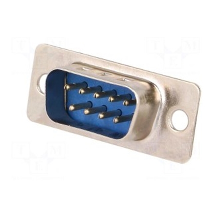 Изображение D-Sub; PIN: 9; plug; male; for cable; soldering; 5A