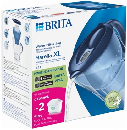 Picture of Dzbanek filtrujący 3.5l Marella XL + 2 wkłady filtrujące MAXTRA PRO Pure Performance, niebieski