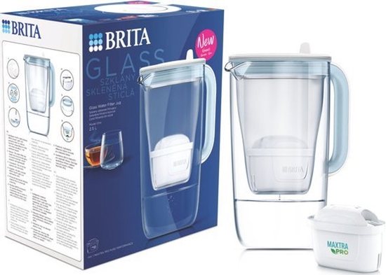 Picture of Dzbanek filtrujcy Brita Glass 2,5L niebieski + 2 wkad Maxtra Pro Pure Performance