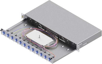 Attēls no Easylan FO Splice Housing, Grade C 19" 1U, 12 Ports, 12x LC-Duplex, OS2