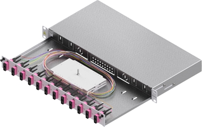 Attēls no Easylan FO Splice Housing, Grade C 19" 1U, 12 Ports, 12x SC-Duplex, OM4