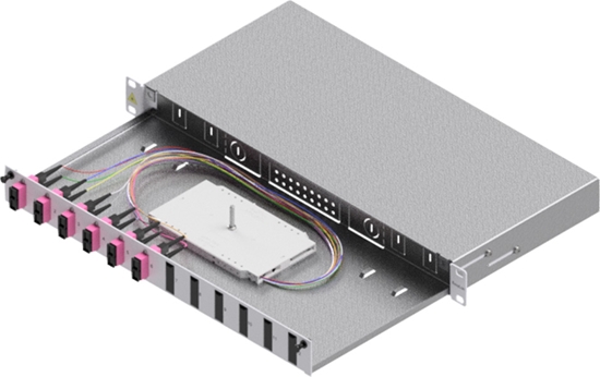 Изображение Easylan FO Splice Housing, Grade C 19" 1U, 12 Ports, 6x SC-Duplex, OM4