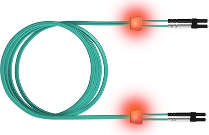 Attēls no Easylan saCon Patch cables LED-Duplex 50/125µm OM3, LC/LC, turquoise, 2 m