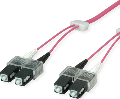 Attēls no Easylan saCon Patch cables LED-Duplex 50/125µm OM4, SC/SC, violet, 10 m