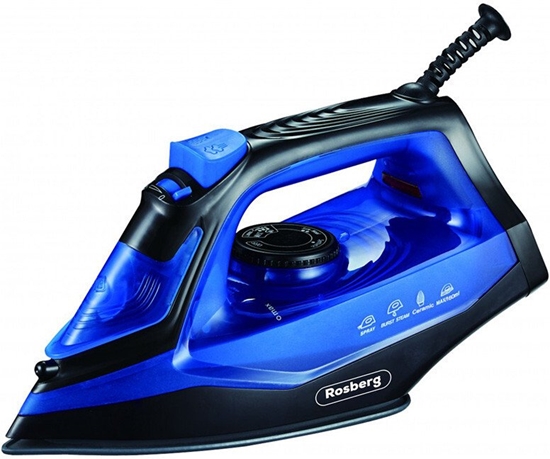 Изображение elazko Ultra Parts elazko Rosberg R51050G 2200W 160ml. ceramiczny talerz niebieski z czarnym 555R51050G (3800235309971)
