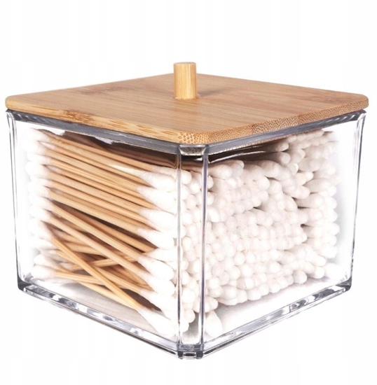 Изображение Eleganza Pojemnik na patyczki kosmetyczne do uszu pudeko organizer ELEGANZA 569321