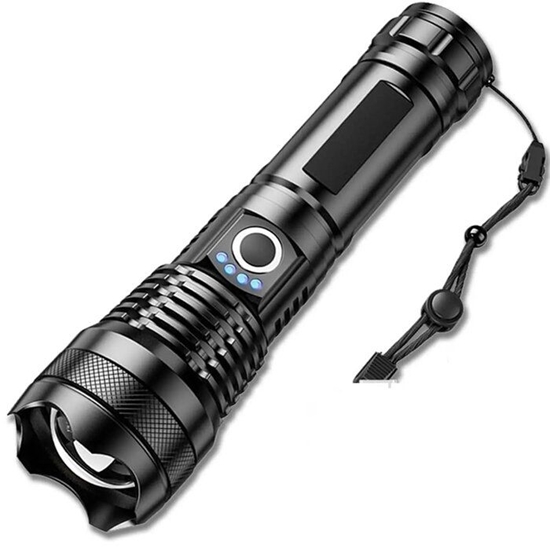 Picture of Elight Tactical USB Flashlight XHP50 1500LM Waterproof 18650 Battery Long Range Black