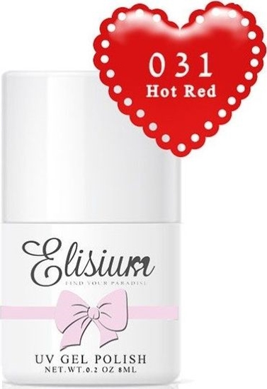 Изображение Elisium Lakier hybrydowy UV Gel 031 Hot Red 8ml