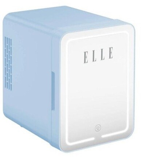 Изображение Elle Mini lodówka z lusterkiem do makijau LED ELLE 4L niebieska