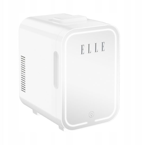 Изображение Elle Mini lodówka z lusterkiem do makijau LED ELLE 8L biaa