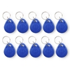Picture of EM 125kHz RFID atslēgu piekariņi 10 gab. | zili | proximity keychain | 35×28×10mm | Qoltec