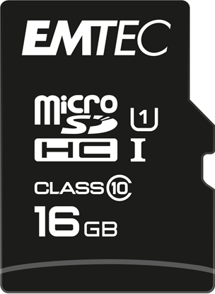 Attēls no Emtec MicroSDHC 16GB UHS-I U1 EliteGold
