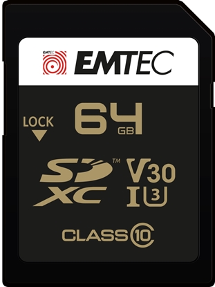 Attēls no Emtec SDXC 64GB UHS-I U3 SpeedIN Pro