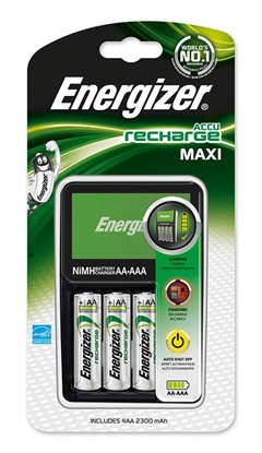Attēls no ENERGIZER Maxi + 4 rechargeable Power Plus AA batteries