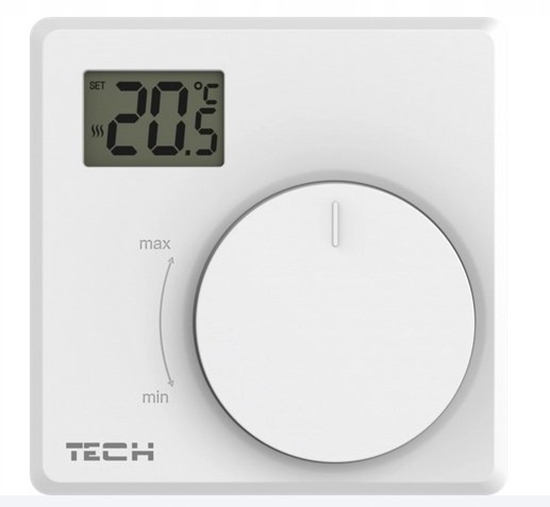 Изображение Engo Przewodowy zasilany 230V regulator pokojowy dwustanowy ( pokrto z wywietlaczem) biay T-P2.1z