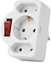 Picture of ENTAC Entac EPAG-1EE2E-SW adapter wtyczek zasilajcych Typu F Typ C + typ F Biay