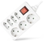Attēls no ENTAC Entac ESE1.5G3X4-1.5-SW rozgaziacz 1,5 m 7 x gniazdo sieciowe Wewntrzna Biay