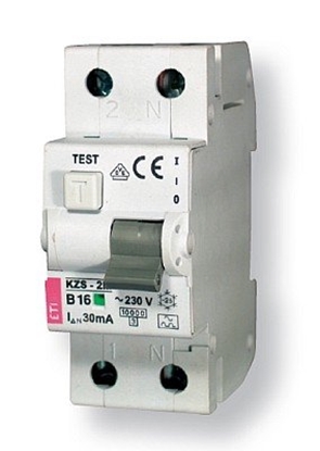 Изображение Eti-Polam Wycznik rónicowo-nadprdowy KZS-2M 2P 25A C 0,03A typ AC - 002173126