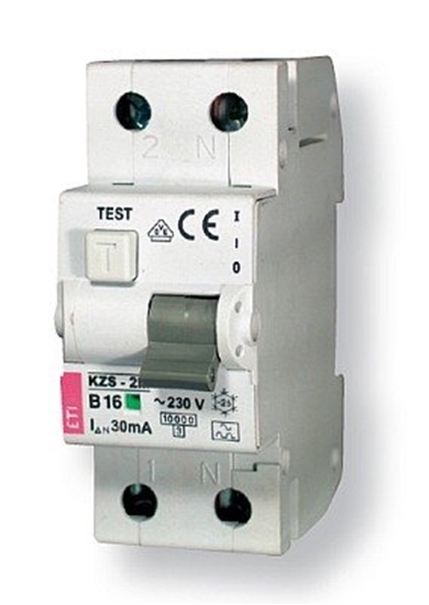 Изображение Eti-Polam Wycznik rónicowo-nadprdowy KZS-2M 2P 25A C 0,03A typ AC - 002173126