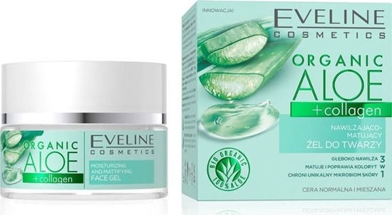 Picture of Eveline Aloe Nawilajco - Matujcy el do twarzy 3w1 - cera normalna i mieszana 50ml (5903416027928)