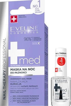 Attēls no Eveline Eveline Nail Therapy Professional Med+ Maska na noc do paznokci 12ml