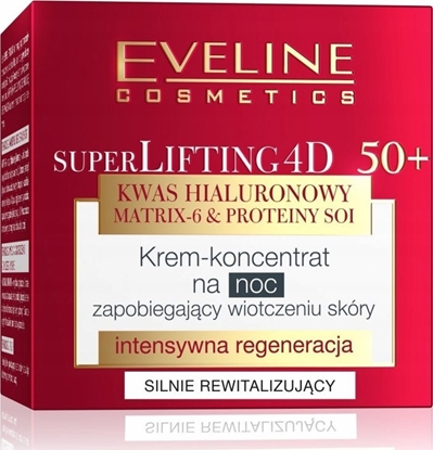 Picture of Eveline Super Lifting 4D 50+ Krem-koncentrat na noc zapobiegajcy wiotczeniu skóry 50ml