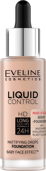 Picture of EVELINE_Liquid Control HD Mattifying Drops Foundation matujcy podkad do twarzy 003 Ivory Beige 32ml