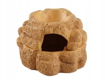 Attēls no Exo Terra Big Rock, kryjówka z misk, do terrarium, ceramiczna, M, 15x18x11 cm, 75 ml