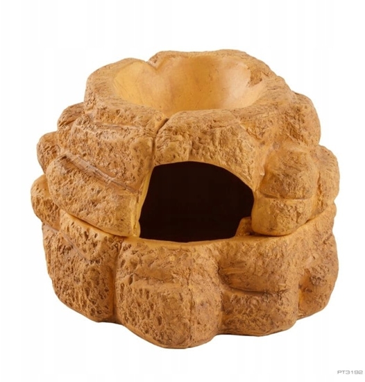 Изображение Exo Terra Big Rock, kryjówka z misk, do terrarium, ceramiczna, S, 11x13x8 cm, 20 ml