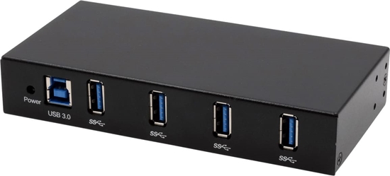 Picture of Exsys EX-11234HMS 4 Port USB 3.2 Gen 1 HUB Din-Rail Kit und Wand VIA VL811+ Chipset